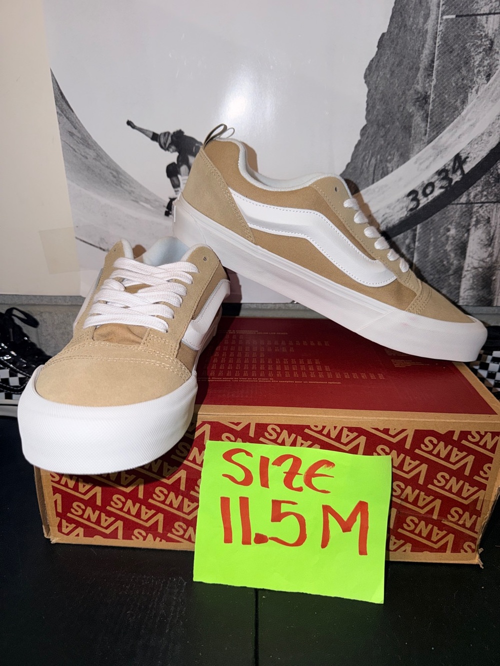 Vans Knu Skool Khaki sz 11.5 Men’s 13.0 Women’s